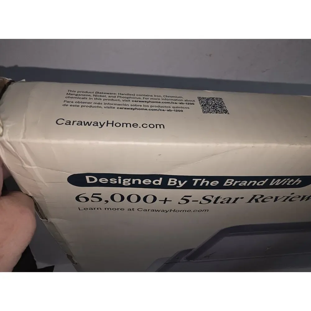 Caraway Home 2pc Duo Baking Sheet Set Cream: Nonstick Bakeware Set with